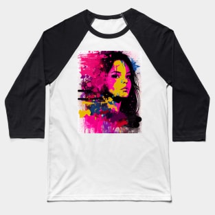 Modern woman in pop-art style portait Baseball T-Shirt